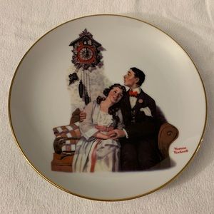 Courting at Midnight - Norman Rockwell - Young Love Plate